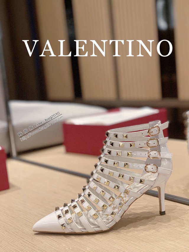 Valentino專櫃原版華倫天奴春夏新款經典五金裝飾女士高跟涼鞋 dx2937